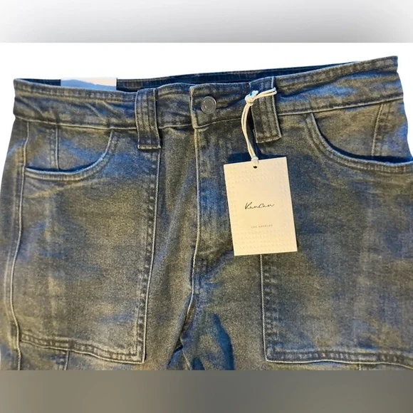 Kansan Avery Cargo‎ Jeans NWT Women’s Size 9/28 Blue Y2K Style - Picture 4 of 9